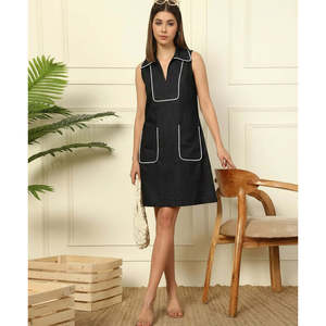 Vestido Corto Tipo A, por Encima de la Rodilla, Elegante y Festivo para la Playa, Vestido Corto de Una Pieza - Product Image 2