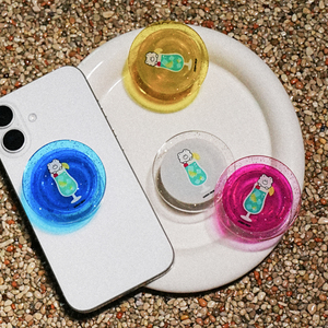 Custom Glitter Acrylic <b>Phone</b> Grip Clear Shiny Personalized Logo Reusable Plastic <b>Phone</b> <b>Stand</b> Promotional Gift - Product Image 1