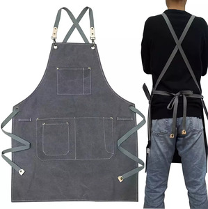 Woodworking Aprons <b>for</b> <b>Men</b> and Women Durable Waxed Canvas <b>Work</b> Apron with Pockets & Cross Back Straps Waiter Apron - Product Image 2