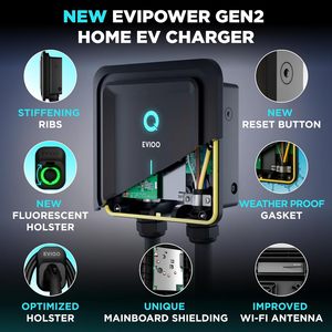 Chargeur de véhicule électrique de niveau 2 48 ampères - Chargeur de véhicule électrique de niveau 2 câblé, stations de recharge de véhicules électriques 240V, chargeurs J1772 11,5 kW - Product Image 3