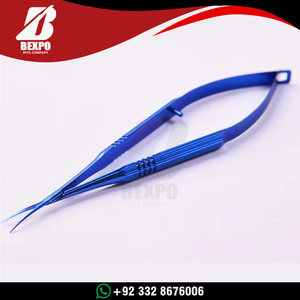Tijeras de Capsulotomía Micro Vannas, Hojas Finas Rectas y Curvas de Acero Inoxidable, Reutilizables, Herramientas Oftálmicas para Microcirugía Estética - Product Image 3