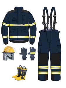 Bombero Turnout Gear Chaqueta y pantalones protectores Nomex Aramid EN469 NFPA1971 Juego de equipo de búnker impermeable ignífugo - Product Image 3