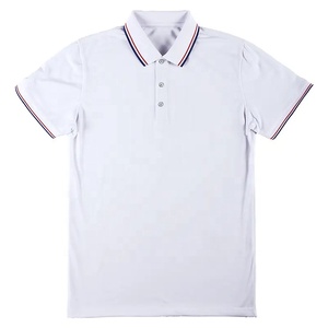 Vente en gros 100% coton broderie logo vierge polos polos unis T-shirts hommes à la mode T-shirt polo personnalisé - Product Image 4
