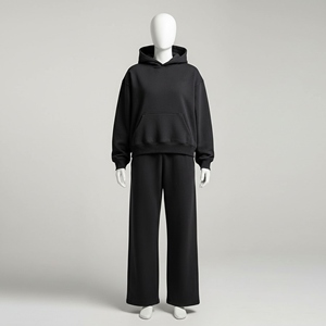 Conjunto Deportivo Oversize para Hombre 100% Algodón – Sudadera con Capucha Gruesa y Pantalones Holgados, Ropa Deportiva Personalizada al por Mayor - Product Image 1