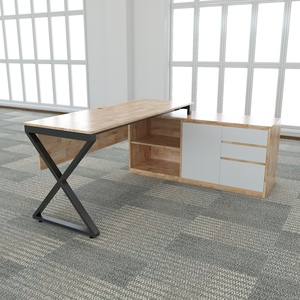 Escritorio Ejecutivo XConcept HBXC015 160x140, Mueble de Oficina Moderno y Contemporáneo de Madera Melamina, Mesa para Computadora para Dormitorio - Product Image 4