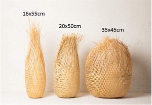 Abat-jour en rotin tissé à la main, abat-jour en bambou, couvre-lampe, luminaire suspendu, lampe suspendue, fabricant vietnamien, abat-jour en bambou - Product Image 6