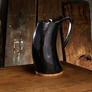 La mejor calidad Animal Love Buffalo Horn Tazas Viking Tankard Tapa a prueba de fugas Logotipo de grabado personalizado Ecológico hecho a mano - Product Image 3