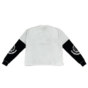 เสื้อสเวตเชิ้ตคอกลมผ้าฝ้ายใหม่สำหรับผู้ชาย เนื้อผ้าฟลีซ ทึบแสง เป็นมิตรกับสิ่งแวดล้อม ยับยาก ระบายอากาศได้ดี แห้งเร็ว น้ำหนักเบา คุณภาพสูง - Product Image 1