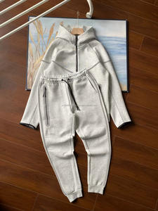 Nuevo Conjunto Deportivo de Felpa Técnica Reflectante con Logotipo Personalizado en Color, Sudadera y Pantalones Deportivos de 2 Piezas con Cierre para Hombre, para Baloncesto - Product Image 6