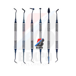 Kit de remplissage composite dentaire couleur or 6 pièces Instruments outils de remplissage et de restauration dentaires manuels - Product Image 5