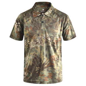 OEM Logo personnalisé femmes 100% Camo travail unisexe polos manches longues hommes Camo décontracté à manches courtes revers hommes Polo t-shirts - Product Image 6