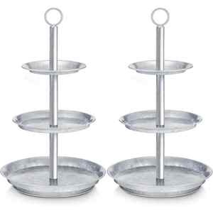 Elegant Gold-Plated Metal <b>Cake</b> <b>Stand</b> with <b>Glass</b> Top Stylish & Durable Design for Weddings Parties & Dessert Displays - Product Image 3