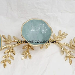 Cuenco para servir comida de Metal con diseño Floral 3 en 1, resistente, de primera calidad, diseño de ramas frondosas, vajilla, centro de mesa - Product Image 2