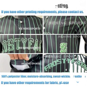 Camiseta de Béisbol Juvenil con logotipo personalizable, transpirable, 100% poliéster, precio de fábrica, ropa deportiva con botones - Product Image 5