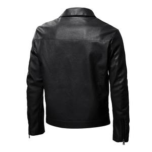 Vestes en peau de mouton pour hommes en gros, fermeture éclair, personnalisation de la conception 3D, veste en cuir véritable, col élégant, vestes d'hiver pour hommes - Product Image 4
