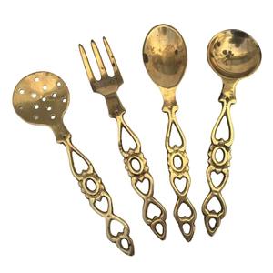 Stainless Steel Set Of 24 <b>Flatware</b> Ideal Kitchen Tabletop Cafe Use Gold Color Plated CutleryLong Red Handle Superior Quality - Product Image 6