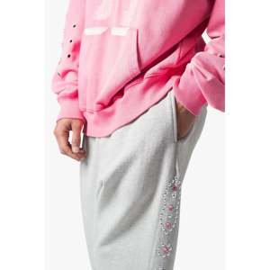 กางเกงวอร์ม West StudDED ทรงหลวม สีเทา ผ้าฝ้าย 100% 360gsm - Product Image 6