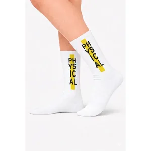 Chaussettes de sport de haute qualité personnalisables avec logo, respirantes, en jacquard, imprimées numériquement, colorées, idéales pour l'automne - Product Image 2