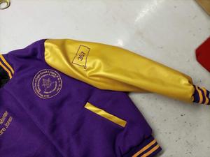 VESTE MASONIQUE REGALIA VARSITY VESTE MASONI VESTE À MANCHES EN CUIR - Product Image 4