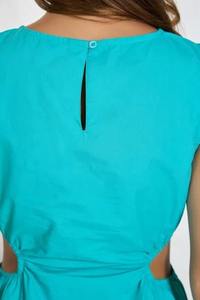 Vestido maxi de verano estilo bohemio con estampado de bloque de mano indio para mujer, tela tejida dulce de cintura Natural de algodón informal, ecológica - Product Image 4