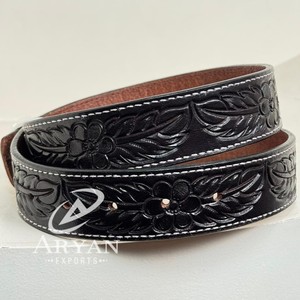 สายรัดข้อมือหนังแท้สำหรับทุกเพศแบรนด์ชั้นนำระดับมืออาชีพสายรัดแบบไม่มีหัวเข็มขัดแบบคาวบอยสำหรับงานหนัก - Product Image 1