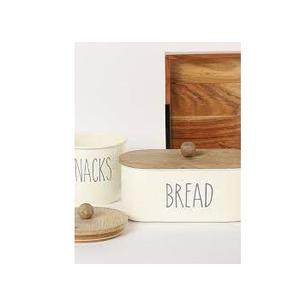 Caja de pan de Metal para decoración de granja, mesa de cocina Popular de acero inoxidable, con tapa, novedad - Product Image 2