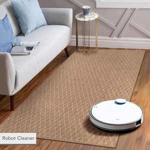 Jute-Effect Washable Indoor <b>Outdoor</b> <b>Rug</b> 9x12 Minimalist Machine Made Living Room Carpet - Product Image 6