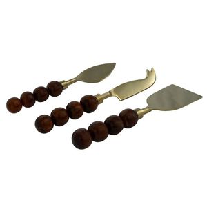 Juego de Tres Cuchillos para Queso con Mango de Resina, Cuchara para Servir, Accesorios de Cocina, Cubiertos, Vajilla, Herramientas para Ensalada - Product Image 1