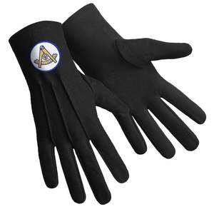 Past Masters Blue Lodge Masonic Regalia Guantes Masónicos Guantes masónicos negros suaves y cómodos - Product Image 2
