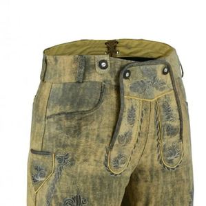 Oktoberfest bavarois Lederhosen short en cuir ciré pour hommes tenue allemande couleur personnalisée vintage - Product Image 5