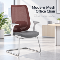 Chaise de visiteur moderne en maille, chaise de conférence de bureau empilable, chaise d'invité avec structure durable pour zone de réunion