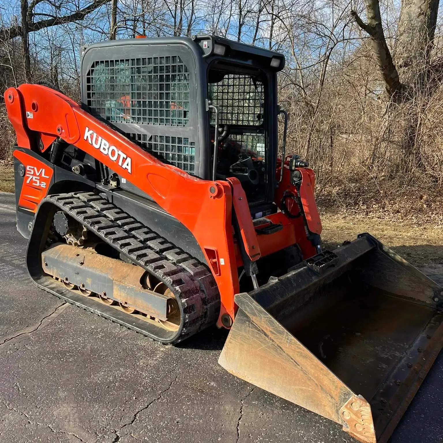 Mesin Konstruksi Kubota SVL 75-2 terlacak Skid Steer Loader 4WD traktor dengan Front End Loader