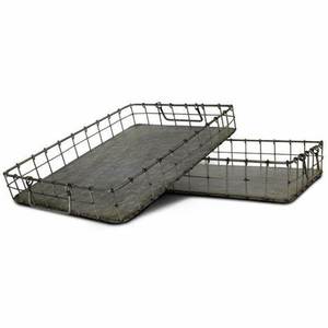 Bandeja DE SERVICIO DE Metal con acabado antiguo moderno de lujo Material de hierro de forma personalizada para la decoración de la cocina del Hotel del hogar directamente de la India - Product Image 5