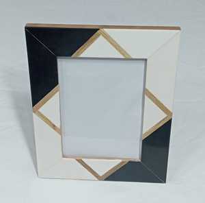 Handmade Wood <b>White</b> Black & Blue Resin Lightweight Durable Photo <b>Frames</b> Photo Holder Display Stand for Home Decor Gift - Product Image 4