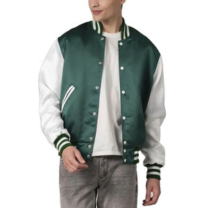 Chaquetas de satén personalizadas para hombre Chaqueta de equipo deportivo de satén de béisbol Tasa de venta total 2025 Chaqueta de satén - Product Image 6