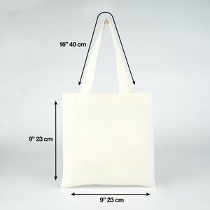 Full Lightweight 9x9 Inch Natural Cotton Tote Bag Most Selling Tote Bags Blank Pattern Gift Bag Made of Premium Cotton <b>Canvas</b> - Product Image 2