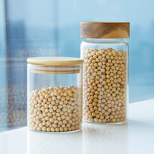 Frasco de Vidrio de Borosilicato Multiusos con Tapa de Bambú Hermética <span class=keywords><strong>para</strong></span> <span class=keywords><strong>Cocina</strong></span> - Product Image 3