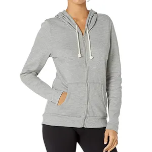 Vente en gros OEM sweat à capuche zippé pour femmes logo personnalisé nouvelle arrivée style Hip Hop sweat-shirt à fermeture éclair pour l'hiver numérique teint uni - Product Image 1