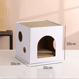 Casa para gatos sostenible de Vietnam-Diseño de cartón ecológico con rascador para gatos relajados y felices - Product Image 2