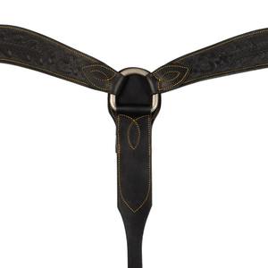 Pechera para Caballo con Logotipo Personalizado, Estilo Occidental, Cuero Genuino, Placa de Pecho con Conchos Plateados, Nudos de Cuero Crudo, Equipo Ecuestre de la India - Product Image 2