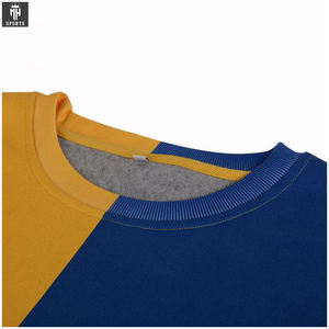 Personnalisé deux tons bleu jaune sweat 2025 dernière conception automne et hiver hommes et femmes couleur correspondant sweat - Product Image 6