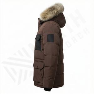 Nouvelle veste parka classique à capuche pour homme confortable 2025, parka personnalisable de qualité supérieure - Product Image 3