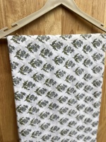 Tissu imprimé à la main, tissu en coton pur, imprimé floral grenade, tissu en coton indien fait main, tissu en coton biologique