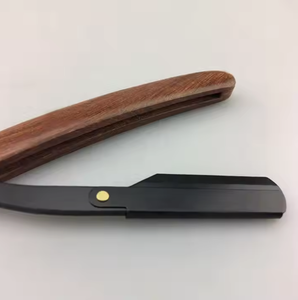 Navaja de Afeitar Recta de Acero Inoxidable con Mango de Madera, Precios Económicos, No Desechable, de IMANS - Product Image 3