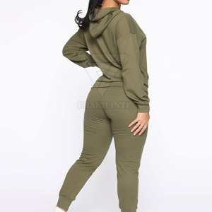 ชุดเสื้อครอปของผู้หญิงชุดเสื้อครอปทำจากผ้าฝ้าย - Product Image 2