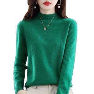 Nouvelle tendance de la mode Automne Pull en laine décontracté pour femmes Col rond européen Coupe ajustée Pull de haute qualité Anti-boulochage Respirant - Product Image 4