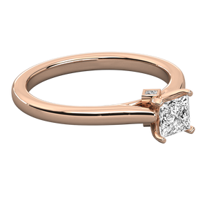 Bague solitaire en or 14 carats pour femmes avec diamant cultivé en laboratoire - Product Image 3