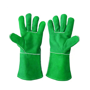 Venta al por mayor Guantes de soldadura de cuero Guantes de cuero de piel de cabra duraderos para construcción y uso general con precio económico - Product Image 5