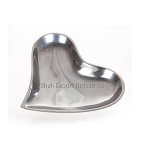 Cuenco decorativo martillado en forma de corazón para servidor de postres de frutas, vajilla plateada pulida para el hogar y el Hotel, cuencos de frutas - Product Image 2