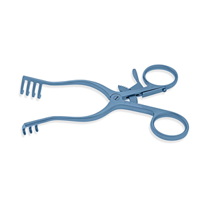 เครื่องถ่างเนื้อเยื่อแบบยึดติดในตัว ยี่ห้อไวท์แลนเนอร์ หุ้มด้วยสีน้ำเงิน พร้อมง่ามปลายทู่ 3x4 สำหรับการถ่างเนื้อเยื่ออ่อนอย่างปลอดภัย - Product Image 5